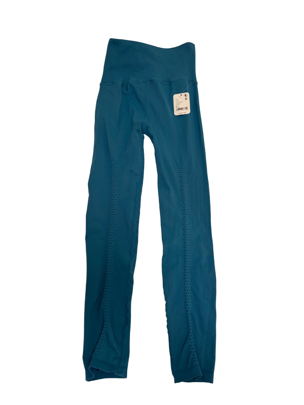 NWT FP Movement Blue Teal Good Karma Leggings Yoga Activewear XS S - Picture 3 of 6
